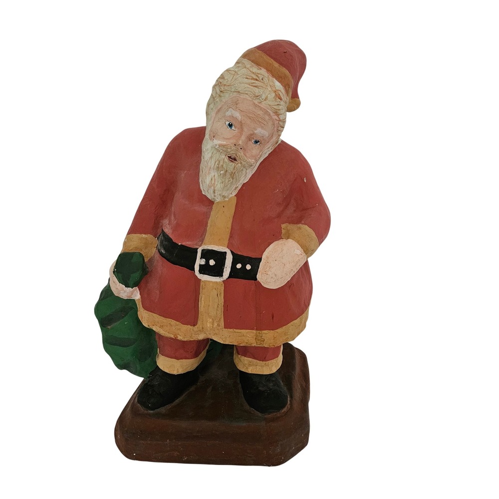 Vintage Caldor papier-mâché Santa Claus Figurine Folk Art Style Father Christmas - Picture 3 of 16